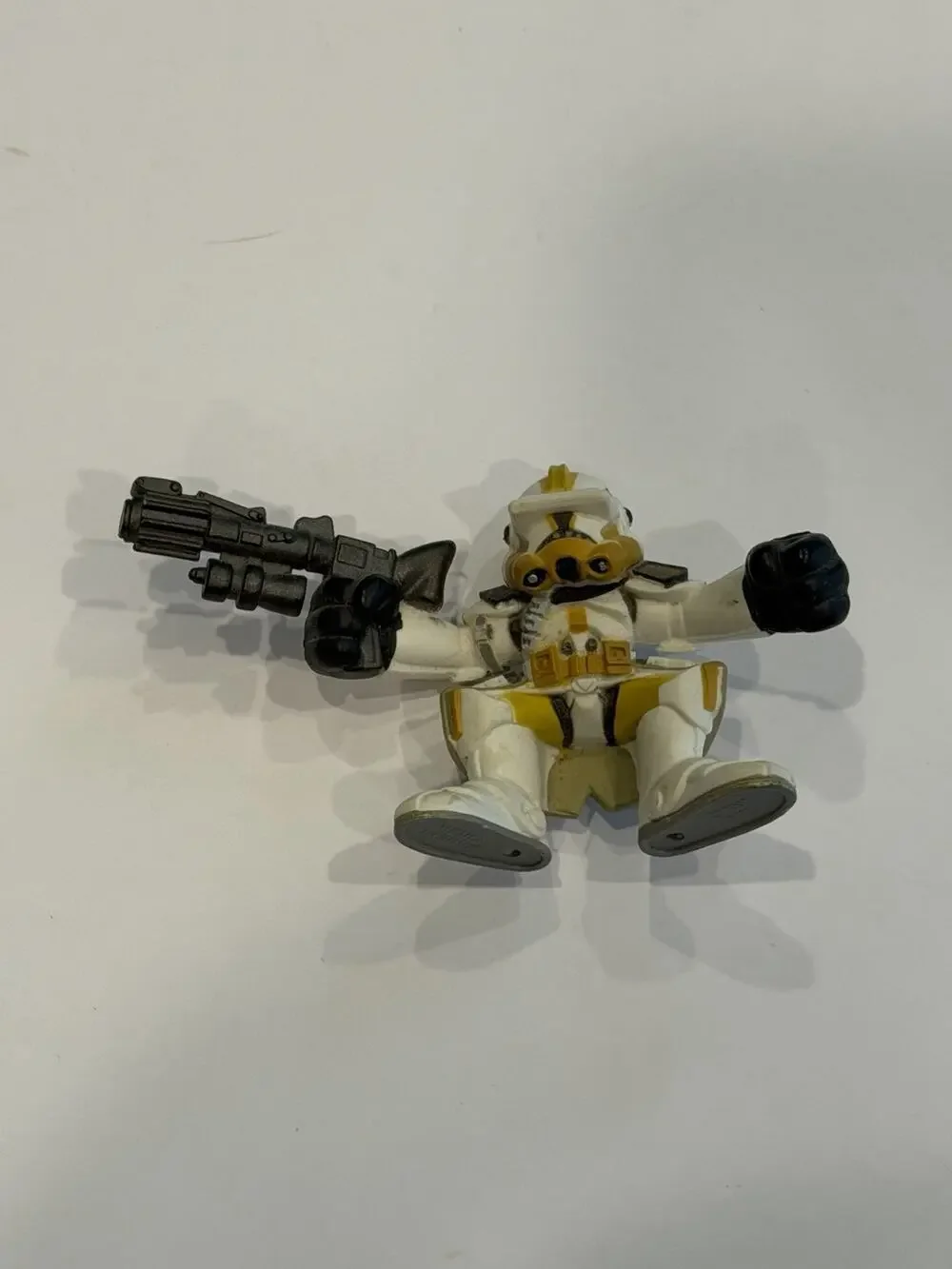 Star Wars Galactic Heroes Clone Trooper Commander Figure 2007 Hasbro w/ Blaster